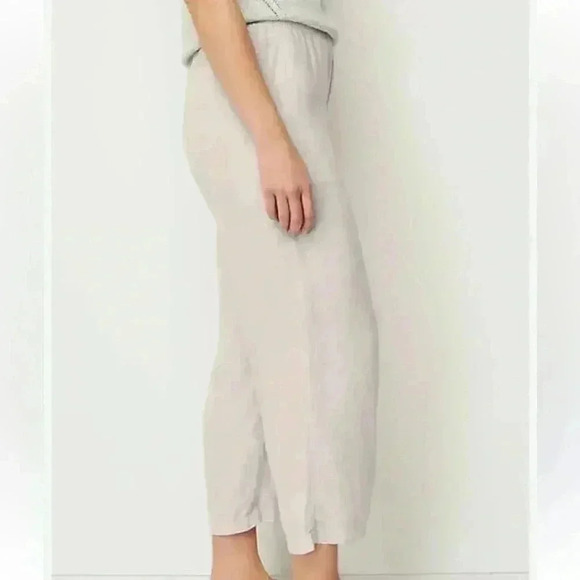 SOLD•• NWT J.JILL LINEN BLEND PANTS LARGE - Picture 1 of 12